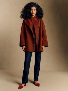 NWOT Sézane Rafael Coat in Rust